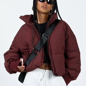 Abe Puffer Jacket Oversized - Burgundy